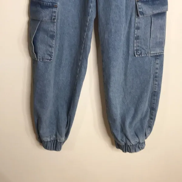 Ragged priest ladies oversized 100% cotton cargo‎ jogger denim jeans size 30 - Image 5