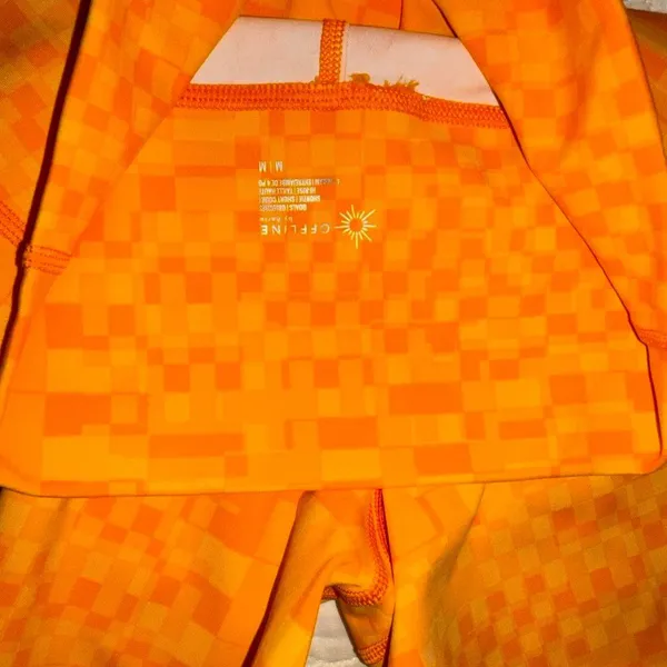 NWOT Aerie Orange‎ Checkered Shorts Size Medium - Image 3