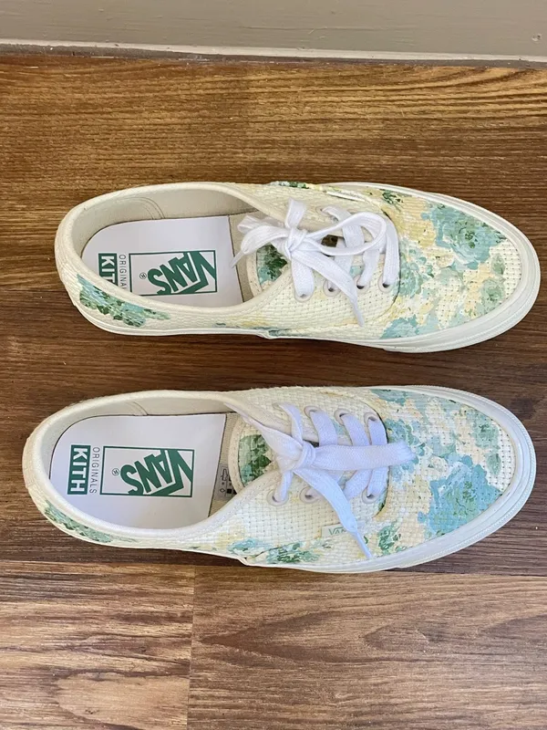 NEW Vans x Kith - Vintage Floral Low Top Lace Up Sneakers Size 7.5‎ UNISEX - Image 4