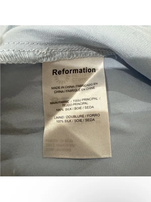 Reformation Elegant Blue silk Dress NEW - Image 10