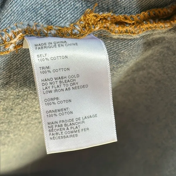 NEW Anthropologie Maeve Denim‎ Mini Shift Dress w/ Lace Up Shoulders Women’s S - Image 9