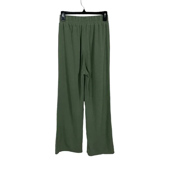 Dee Elly Green Wide Leg‎ Drawstring Waist Lounge Pants Small - Image 4