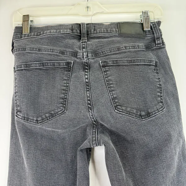 Madewell Women's Black 9" Mid-Rise Skinny Raw Hem Jeans Size 27 - Image 5