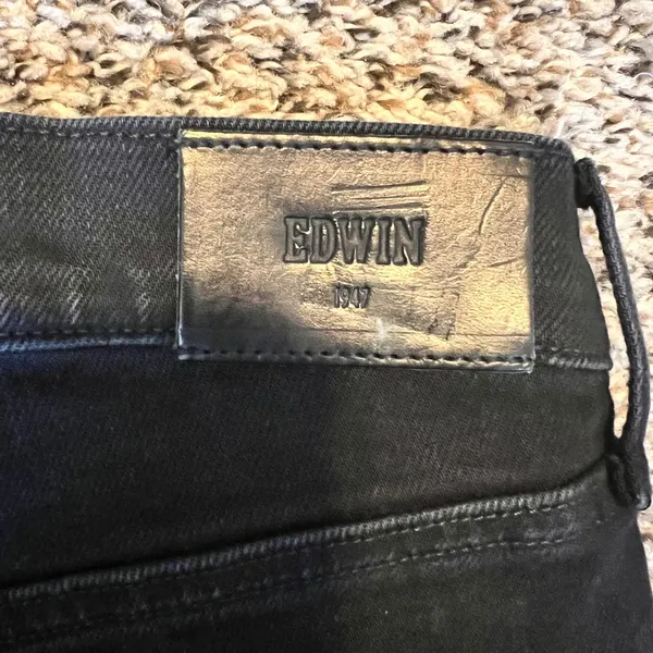EDWIN Hana Classic Tapered Black‎ Denim Jeans Women's Size 25 - Image 10