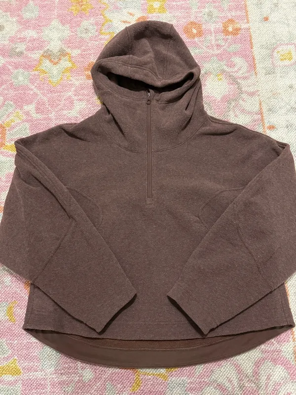 Lululemon Looped Terry Fleece Half-Zip Hoodie - Image 2