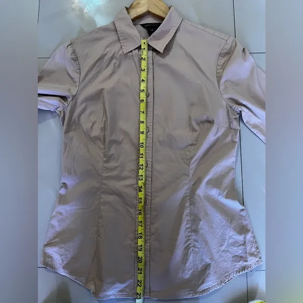 Moda International Women Tan Long Sleeve Blouse M With Bottom 4. % Elastic - Image 10