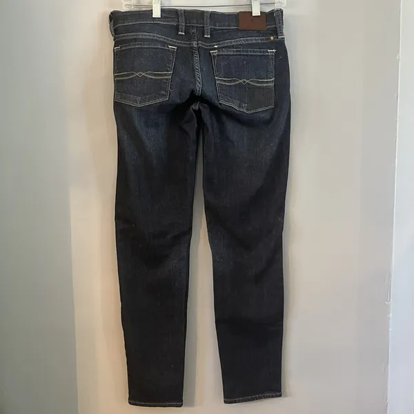Lucky Brand Womens Regular Charlie Skinny Dark Wash Patchwork Jeans‎ Sz 4 - Image 3