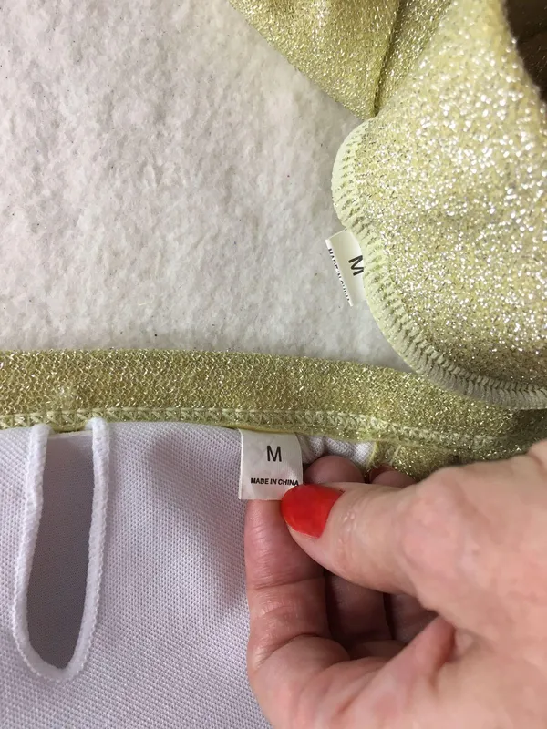 New Women’s 2Pc Bikini Swimsuit Light Gold Size Medium - Image 5