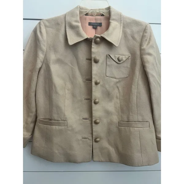 Ann Taylor ‎ Jacket size 6 linen and cotton - Image 2