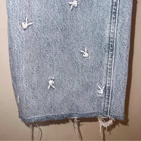 Playboy x PacSun Embroidered Straight Leg‎ Jeans Size 23 High Rise - Image 8