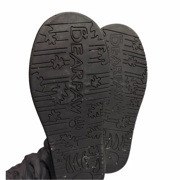 BearPaw Black Suede Shearling Winter Snow‎ Boots Warm Casual Comfort Womens - Image 5