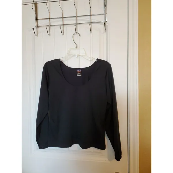 Patagonia Capilene Baselayer Long Sleeve top Size M Black Made In USA - Image 6