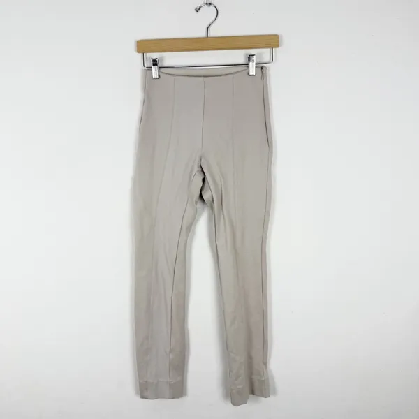 Quince Ultra-Stretch Ponte Pintuck Ankle Pants Ecru - Image 2