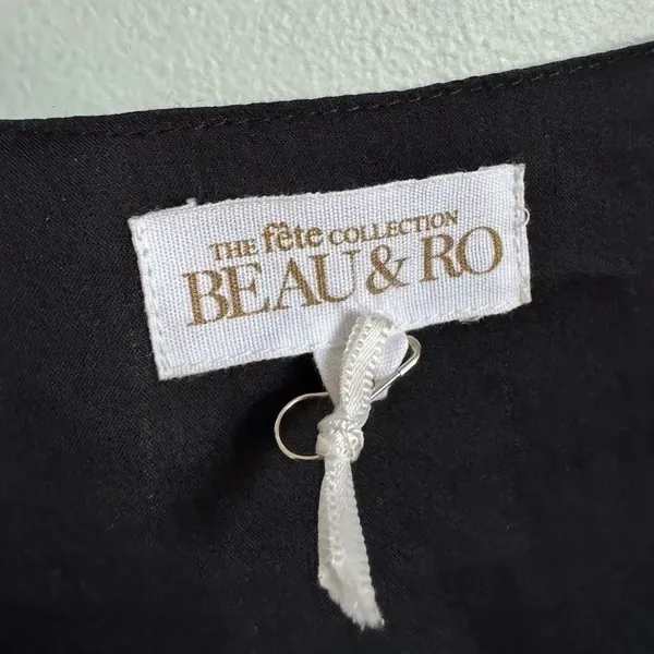 Beau & Ro Waverly Dress in black taffeta NWOT XS - Image 4
