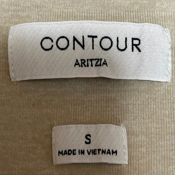 Aritzia Contour Women's Beige Long Sleeves Slim Crew Neck Tee T-shirts Top Sz S - Image 4