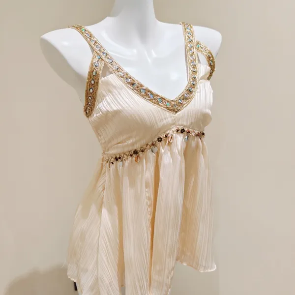 Others Follow Champagne V-neck Camisole Top - Image 3