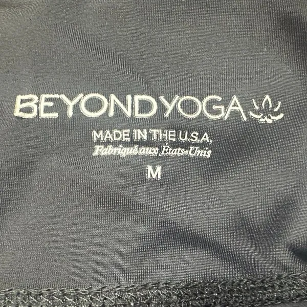 Beyond Yoga Cruz Scalloped High Waist 7/8 Yoga Leggings Black Medium Workout Gym - Image 5