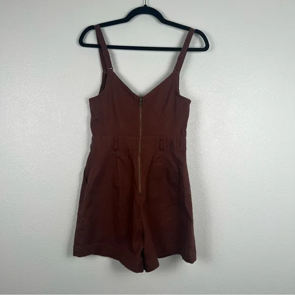 Urban Outfitters Dora Cutout Romper‎ Brown Sleeveless Size M - Image 6