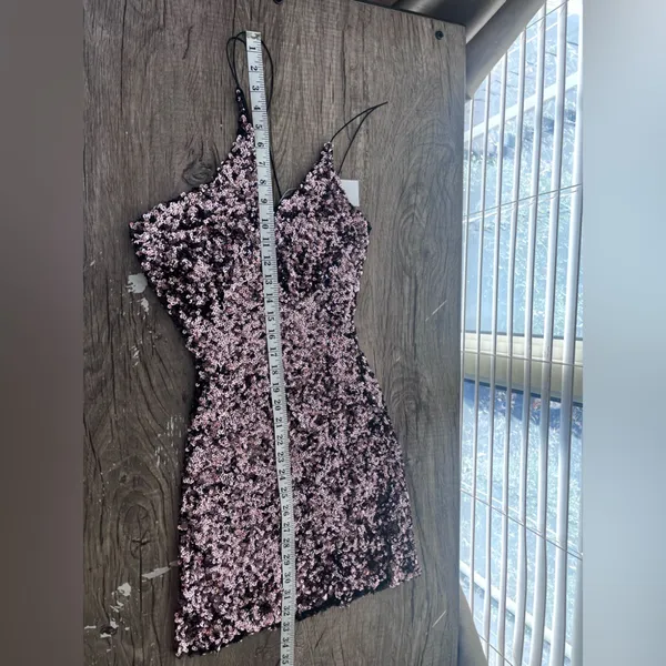 Astr The Label Rose‎ Sequin Stretch Cutout Bodycon Sheath Dress XS NWT - Image 4