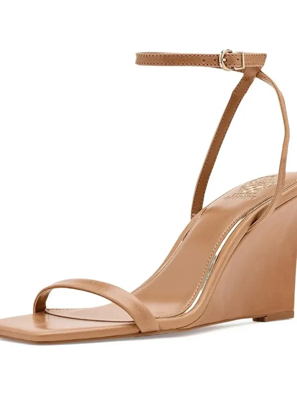 Vince Camuto Ambee Tan Wedge Heel Ankle Strap Sandals 7.5 - Image 2