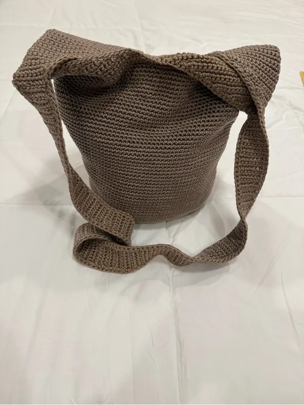 The Sak Vintage Brown Crochet Slouchy Hobo Bag - Image 2