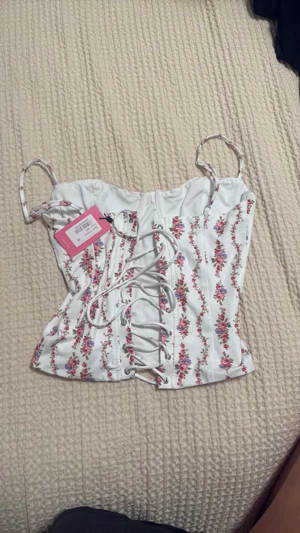 Edikted Floral Corset Top - Image 3