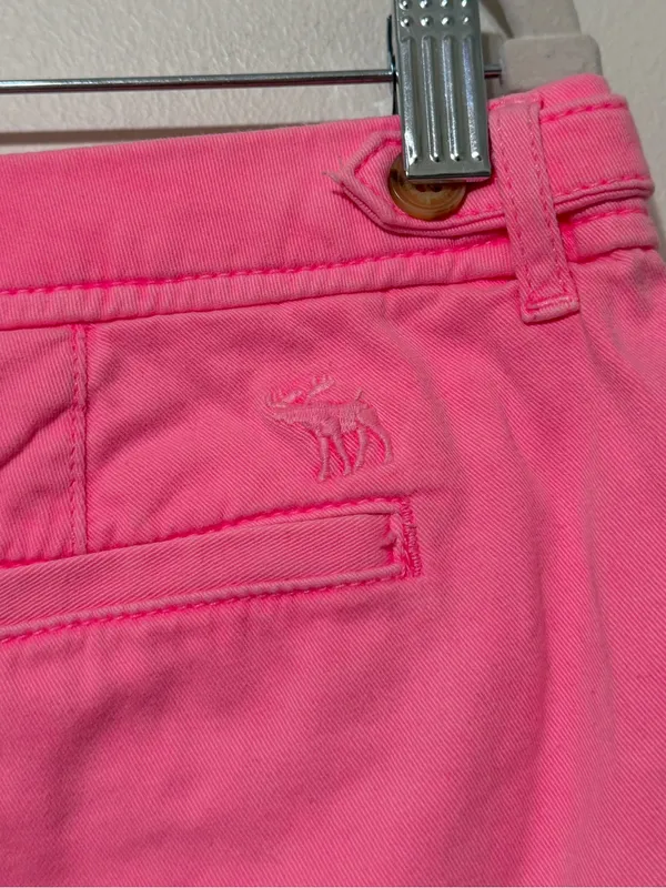 Abercrombie & Fitch Y2K Mini Micro Hot Pink Shorts Size 29 or 8 Vintage 90s - Image 4