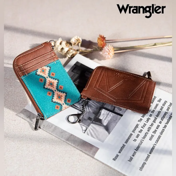 Wrangler by Montana West Aztec Mini Zip Card Case - Image 3