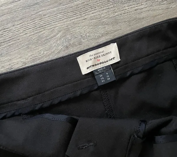 Anthropologie Black Ankle Slit Pants - Image 6