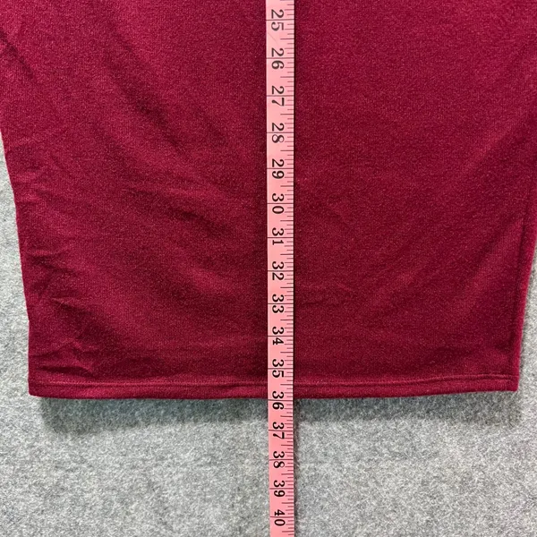 GO Couture Burgundy‎ knit Maxi Pencil Skirt Size L Stretchy Pull On - Image 3