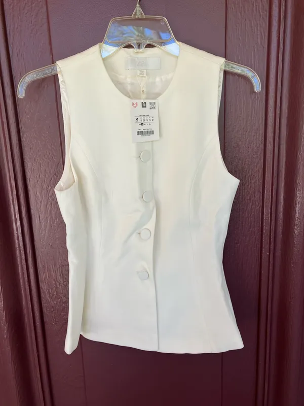 ZARA Peplum Top White - Image 2