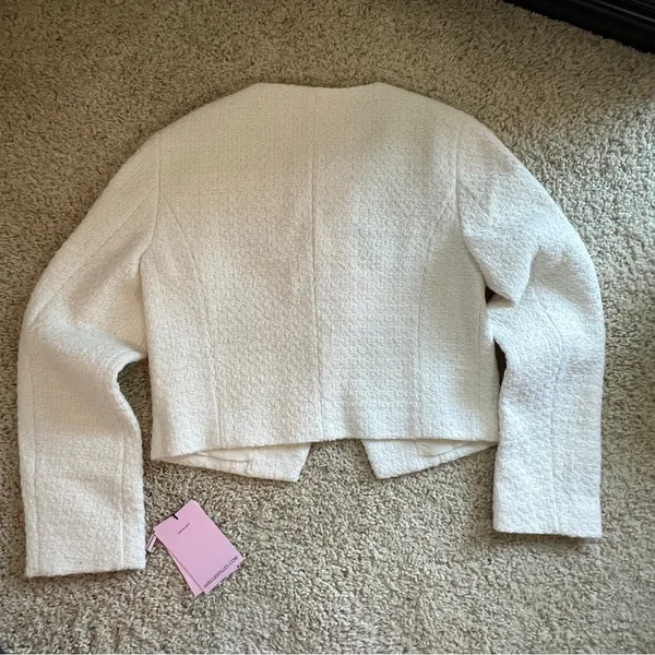 Avec Les Filles Ivory Cream Black Bow Cardigan Blazer NWT - Image 16