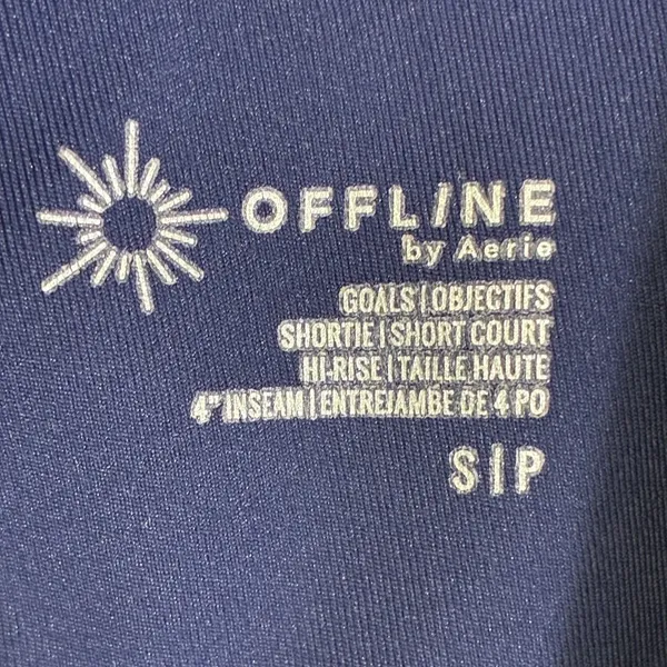 OFFLINE by Aerie Solid Biker Shorts Navy Blue Athletic Clean Girl Size S - Image 6