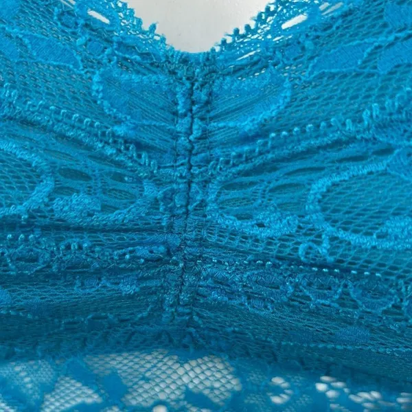 Pink Victoria’s Secret small blue lace bralette - Image 2