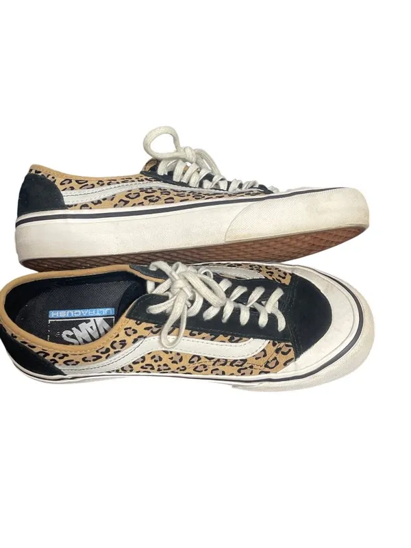Vans Old Skool Decon SF Leopard Print Sneakers Tennis Shoes Suede W 8.5 M 7 - Image 2