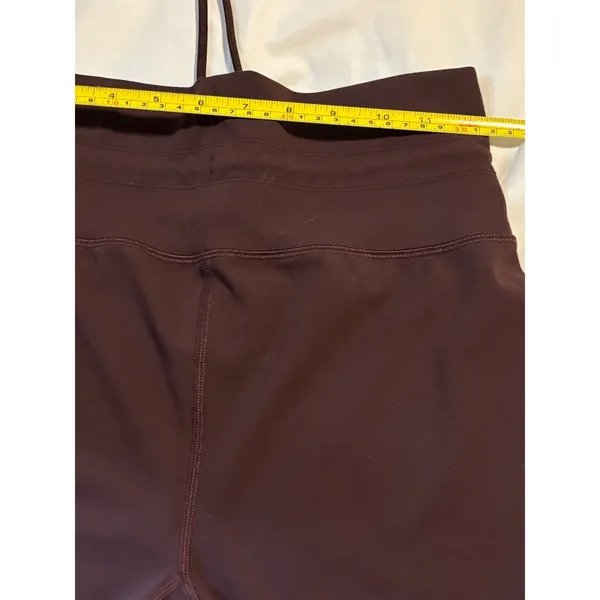 Vuori Women's Daily Leggings Burgundy Drawstring Performance Pants Size S - Image 3