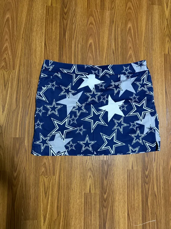 Loudmouth x Dallas Cowboys Navy/Silver Active Star Mini Skirt Size 16. - Image 2