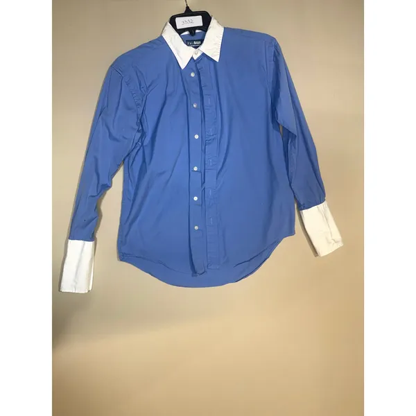 Polo Ralph Lauren blue Long Sleeve Button Front Shirt Size 0 - Image 3