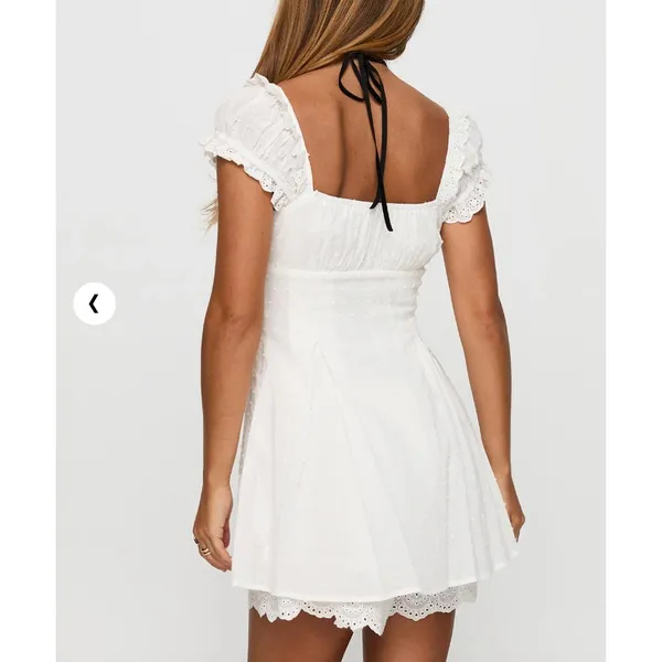 Princess Polly Want Your Love Babydoll White Lace Playsuit NWT Size 2 - Image 3
