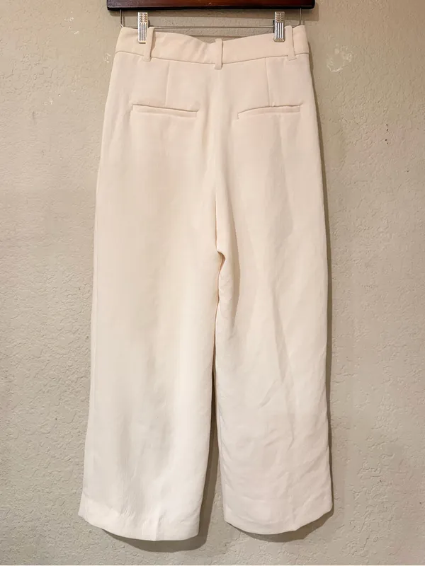 ARITZIA TROUSERS Wilfred women’s size 2 in a ivory pearl color - Image 8