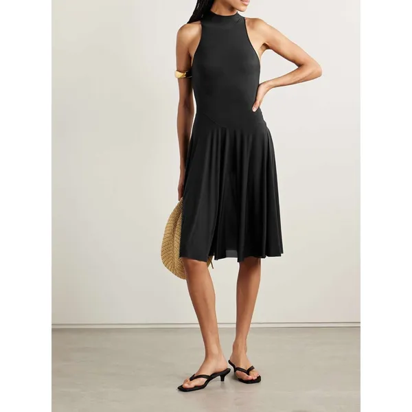 NWT Skims Milky Sheer High Neck Midi Dress - Obsidian Medium - Image 2