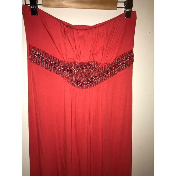 Bead and chain strapless maxi Size L - Image 3