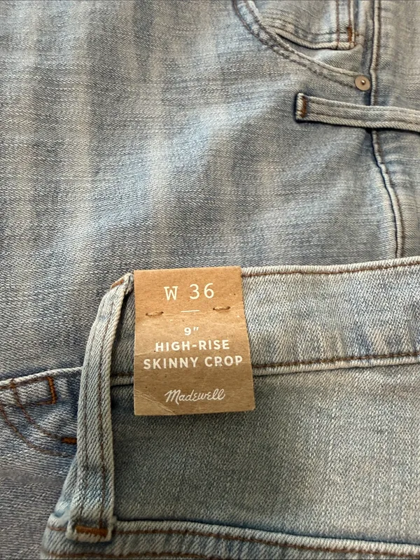 NWT Madewell size 36 High Rise Skinny Crop with Button-Fly - Image 4