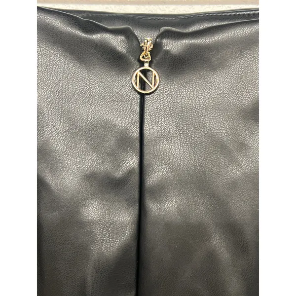 NWT Nookie Sz XS Drama Black Faux Leather High Waist Sexy Cocktail Midi Skirt - Image 5