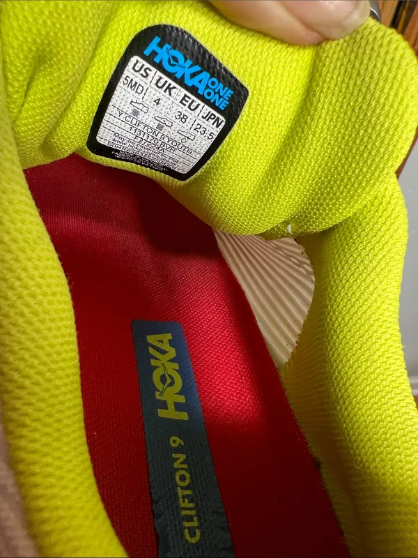 Hoka White Running Shoes with Neon Yellow Accents - Image 7