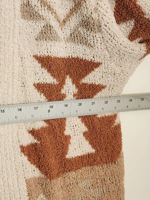Altar'd State Cream and Brown Western Aztec Cardigan Sweater Size Medium - Image 6