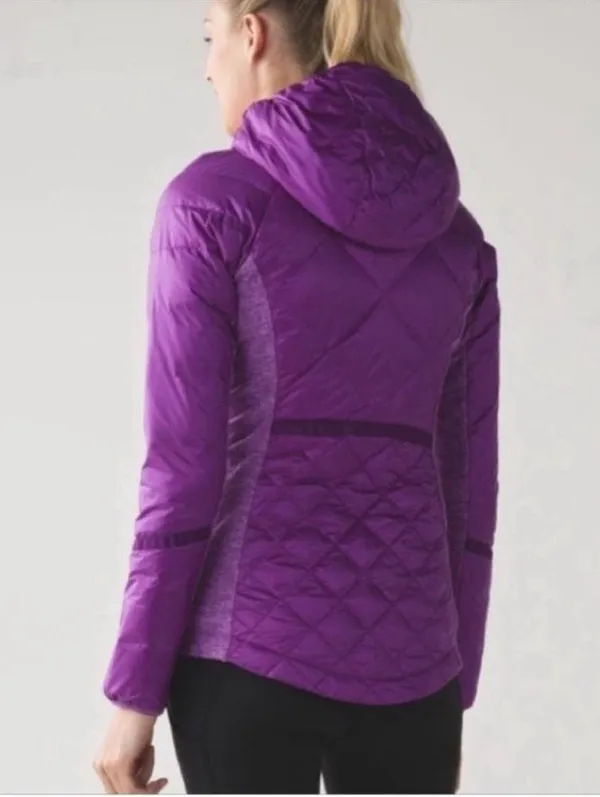 Lululemon Down For a Run Jacket in Tender Violet color size 4 - Image 2
