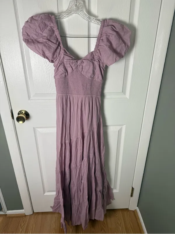Free People Sundrenched Short Sleeve Maxi Dress in Dawn Pink XS - Image 2