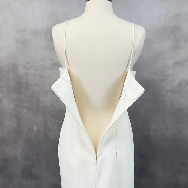 Feminine Lace Trim Slip Dress Size 5/6 Mini Sequin Bridal Romantic Cocktail‎ - Image 9