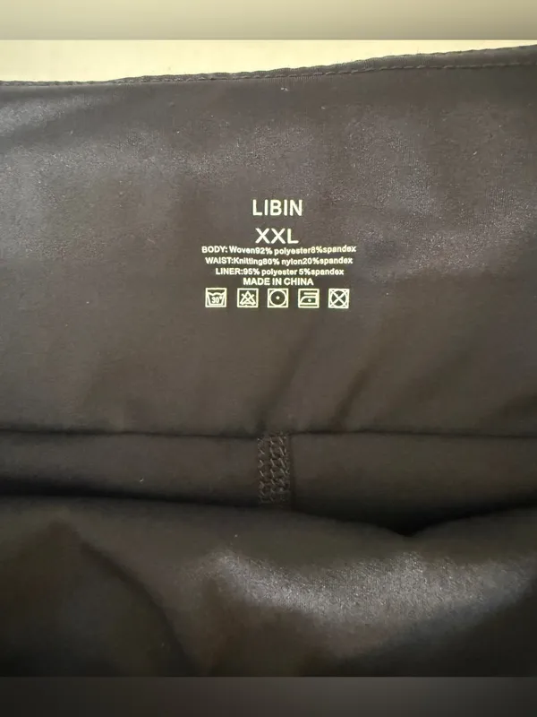 Libin Women's 2-in-1 Running Shorts Black Size XXL Workout Athletic - Image 3